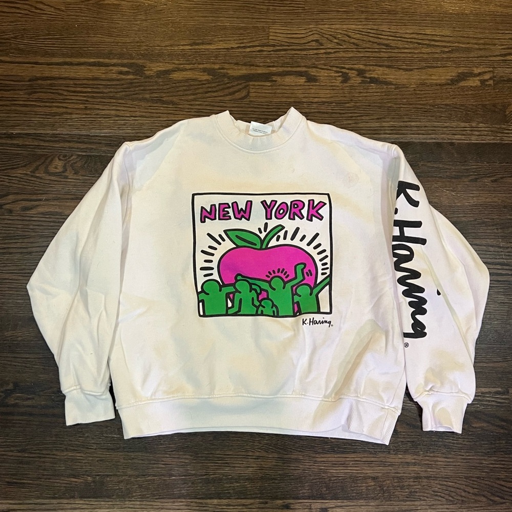 White Keith Haring crew neck